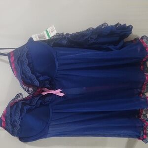 Cassandra Intimates 2 Piece RUFFLES GALORE Baby Doll Set Size L
